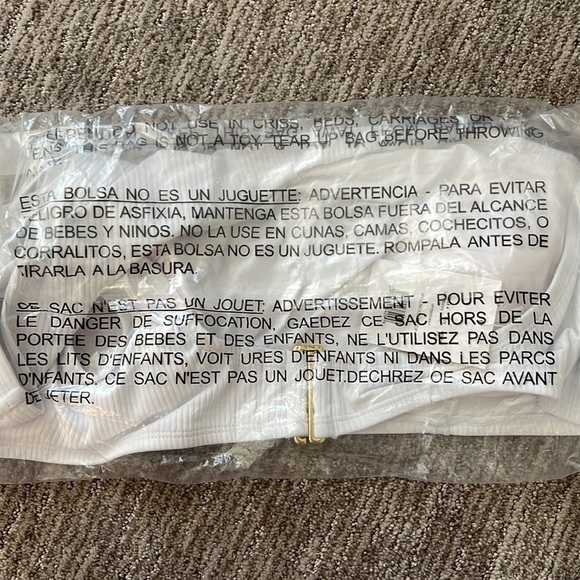 Andie Swim The Last Splash Wynwood To One Shoulder White Ribbed Top Gold - Picture 10 of 13